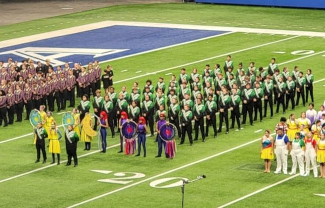 The Pride of Clifton Marching Band placed ninth at the 3A UIL State Marching Band Competition at the Alamodome in San Antonio on Wednesday, November 8. The last time the Clifton High School marching band reached the state contest was in 2017. Courtesy Photo By Clifton ISD Band Department