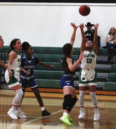 Laylah Gaona delivers two points for the Lady Cubs. The Lady Cubs traveled to Rosebud-Lott Monday, Nov. 22, winning 57-46. Brook DeZavala | The Clifton Record