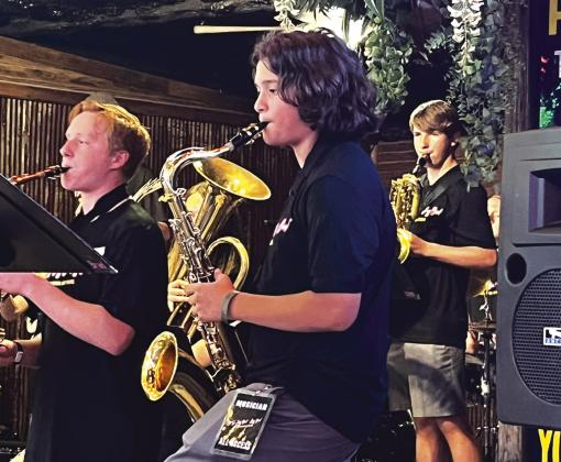 The Not So Jazz Band - Jazz Band met and signed autographs with 1990s country music artists Ricochet after a performance at the Texas Station Events Center in Gatesville last Saturday, June 3. Photos Courtesy of Meridian ISD Band Families