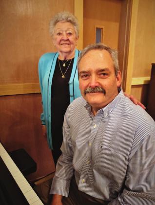 Steve Watson served as church musician for more than a decade at First Presbyterian Church, Clifton. Here he plays, assisted by G’Ann Jones, in Feb. 2020. Photo Courtesy of Bryan Davis