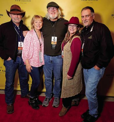 Bosque Film Society board members at the Billy The Kid Film Festival in Hico. From Left is Brett Voss, Simone Wichers-Voss, Bryan Davis, Miriam Wallace and Matt Wallace. Members not in attendance were William Godby, Nathan Diebenow, Angela Smith and Lorana Rush. Photo Courtesy of Chisholm Country Magazine