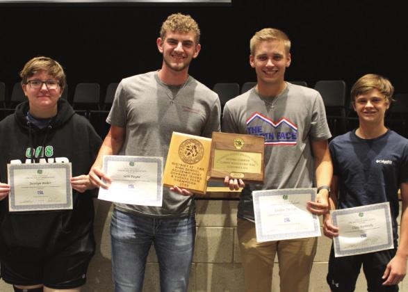 District and Regional Champions two years in a row, the Current Issues and Events team advanced to the State UIL competition in Austin. From left is Jocelyn Baker, Seth Payne, Griffin Phillips and Clay Kennedy. Ashley Barner | The Clifton Record