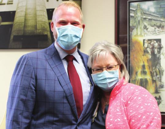 Adam Willmann and Joycesarah McCabe speak candidly about the state healthcare during the current COVID climate. Ashley Barner | The Clifton Record