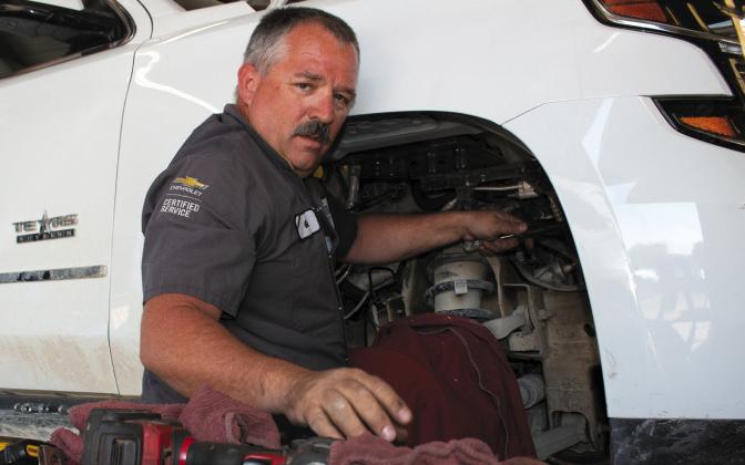 Mechanic Gary Gudgel at Douglass Automotive Group in Clifton earned the GM World Class Technician title, a certification only 5% of mechanics achieve in their careers. Allen D. Fisher | The Clifton Record