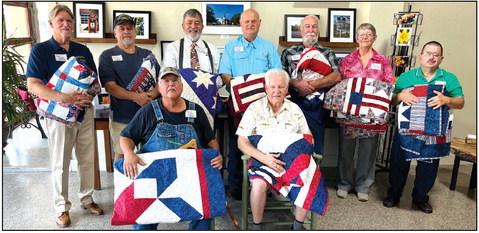 Ten U.S. military veterans were honored with ‘Quilts of Valor’ during a ceremony on Thursday, August