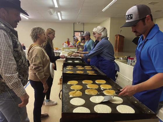 Clifton Lions Club member Lance Allen serves up some delicious hotcakes during the Club’s annual pancake supper at the Clifton Civic Center on Thursday, November 17, 2022. Photo Courtesy of Clifton Lion’s Club
