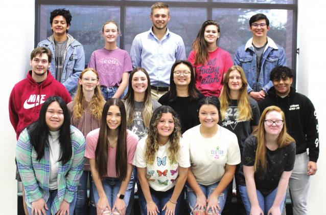 With a large group of Academic UIL participants(left), Clifton High School sends 19 students (right) to Regional competition in Brenham on Saturday, April 23. Ashley Barner | The Clifton Record